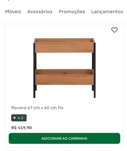 Floreira madeira tokstok semi novo