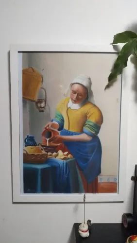 Quadro decorativo A Leiteira (johanes vermeer(