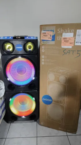 Caixa de som torre Philips com 2400w boca de 12 polegadas produto novo