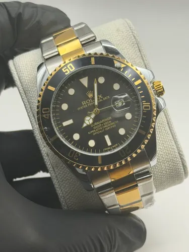 Relógio Masculino Submariner - Dourado e Preto - Quartzo - Bezel Giratório