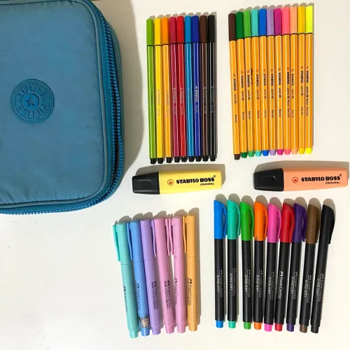Kit Stabilo marca texto e canetas 