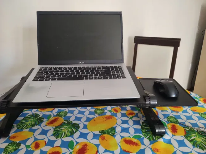 Suporte De Cama Desk Slim C/ Mousepad P/ Notebook | Preto