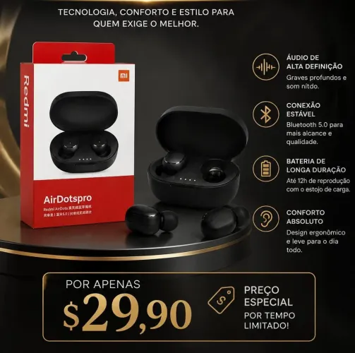 Fone de ouvido bluetooth novos