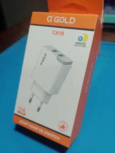 Fonte 2 USB 3.1A Android/iOS a'Gold
