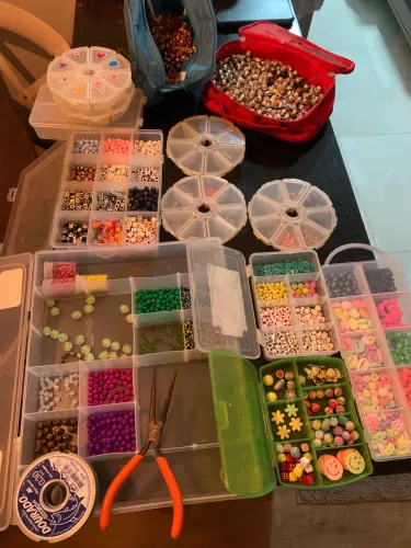 Mega Kit Completo de Miçangas para Pulseiras e Artesanato - Tudo Organizado