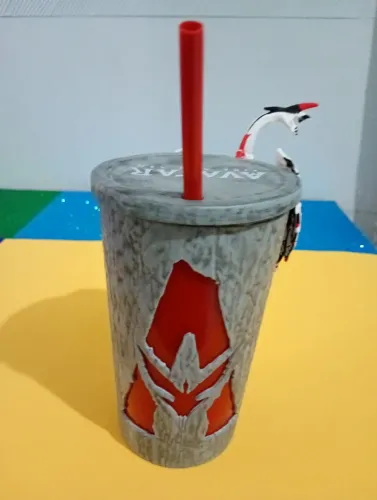 (Produto Novo) Copo Avatar Fogo e Cinzas Cinemark Vermelho
