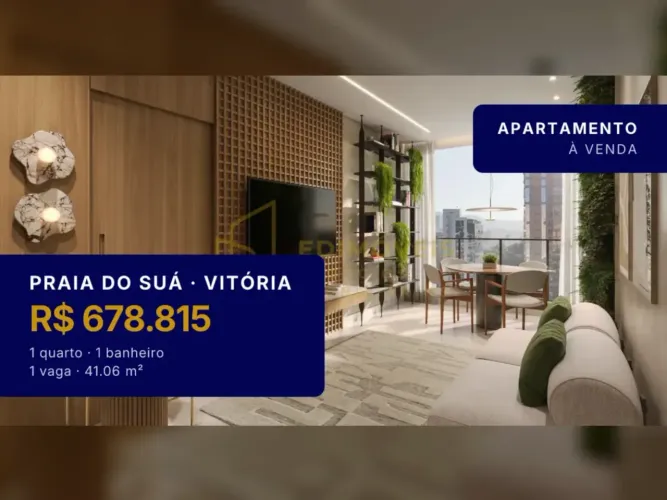 Viva no Solara Residencial: Apartamento de 1 Quarto na Praia do Suá!
