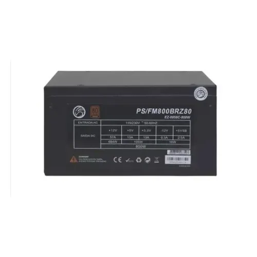 BrazilPC 800W 80 Plus Bronze Fonte ATX Full Modular Gaming Potente FRETE GRÁTIS