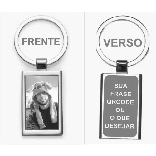 Chaveiro inox com Foto personalizado a Laser