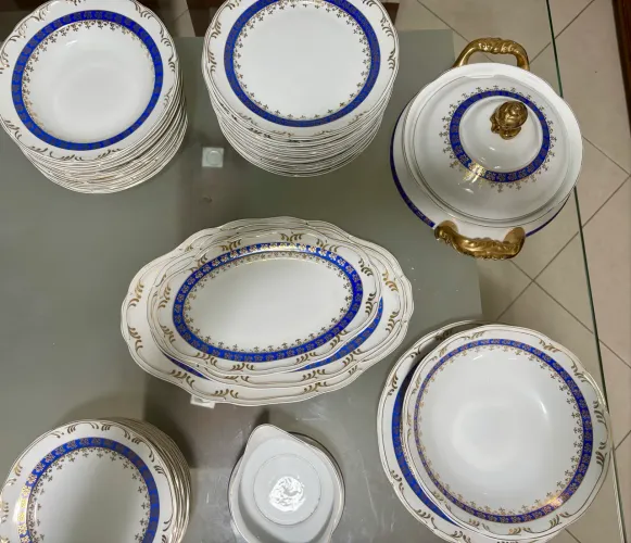 Aparelho de Jantar Completo Porcelana Schmidt - Vintage 