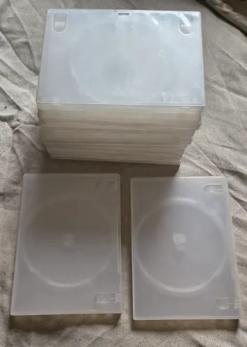 Kit com 10 estojos capas transparentes para DVD