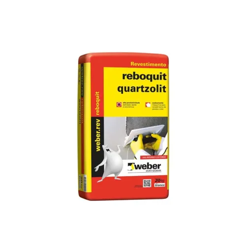 Argamassa Quartzolit Reboquit 20Kg Branco