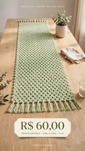 Trilho de mesa croche