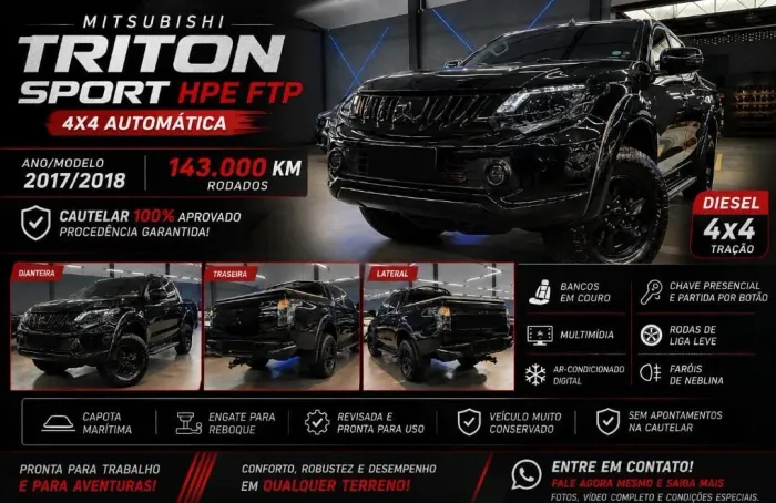 Mitsubishi L200 Triton Sport HPE 2.4 CD Diesel Aut. 2018