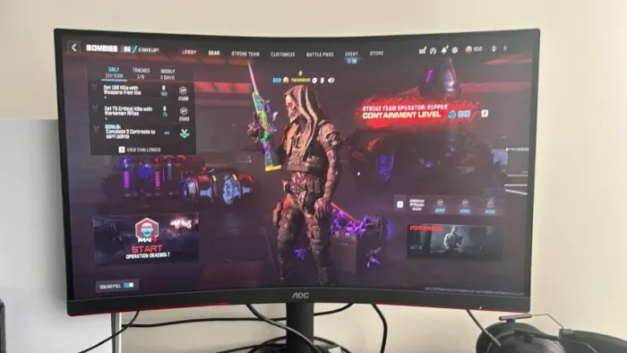 Monitor Gamer AOC CQ27G3Z 27" QHD 2K 240Hz Curvo - Estado de Novo!