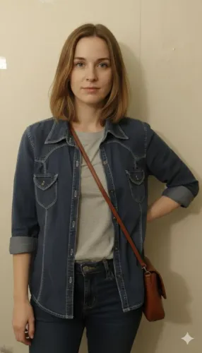 HUUUM SEMINE COLLECTION camisa jeans algodão