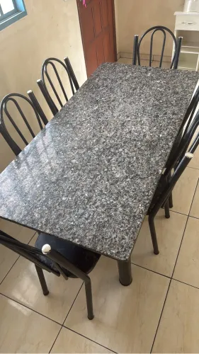Mesa mármore 6 cadeiras
