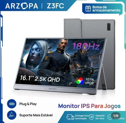 Monitor portátil da Arzopa 16.1 180hz