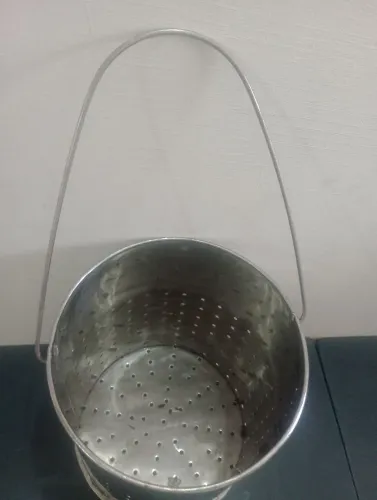 Balde de Inox para lavagem de açaí.