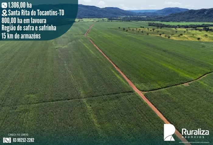 Fazenda em Santa Rita | 800 ha em lavoura | 15km de armazém