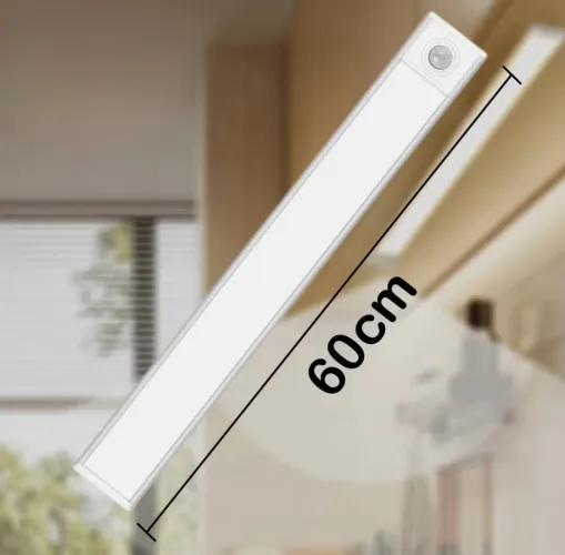 Luminária Inteligente Ultra LED com sensor de movimento sem fio e Recarregável USB 60cm