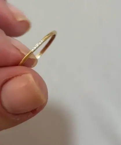 Anel ouro com diamante - VIVARA STACKY tamanho 17 