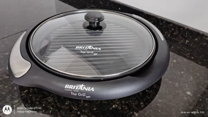 Top grill Britânia inox