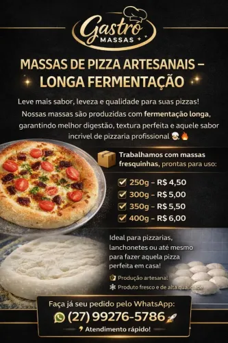 Massas de pizza( Longa Fermentação)