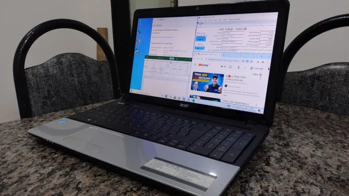 Notebook Acer i5 3320m 2.6 ghc c ssd 128 c 8