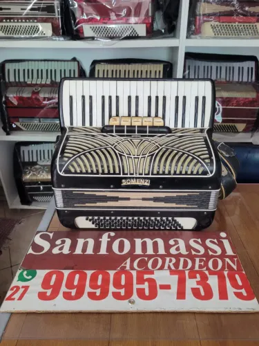 Acordeon Somenzi Preta 80 Baixos
