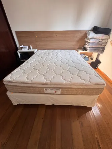 Cama Box Queen Size Pikolin New Alabama - Molas Ensacadas - Impecável!