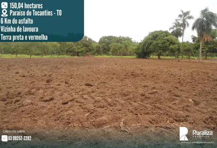 Paraíso do Tocantins - TO 6 km do asfalto  terra preta e vermelha  vizinha de lavoura
