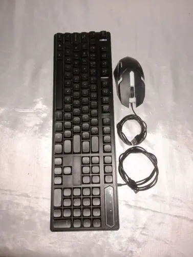 Kit Gamer Teclado Membrana LED + Mouse 3200 DPI (BA-M300)