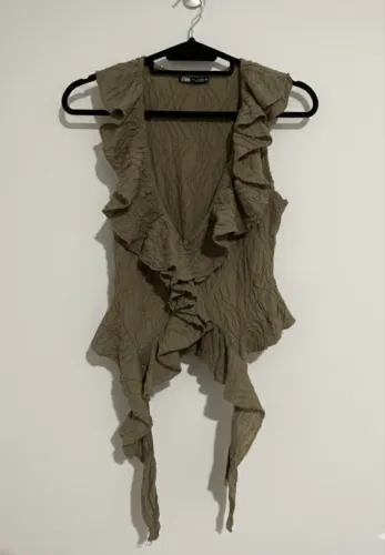 Blusa ZARA Verde Estilo Boho 