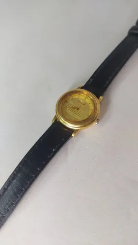 Relógio Cartier Clássico Vintage pulseira couro legítimo