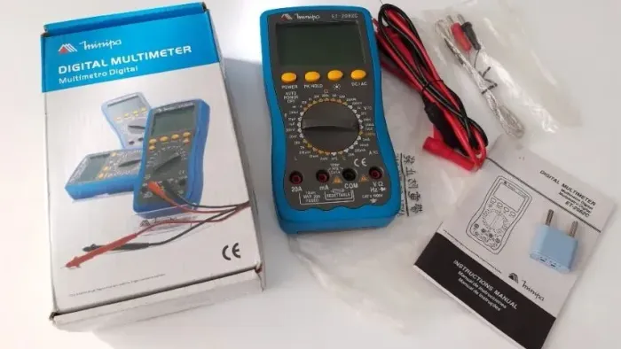Hoje! Multímetro Minipa ET-2082C Com Indutimetro, frequencimetro, capacímetro ...