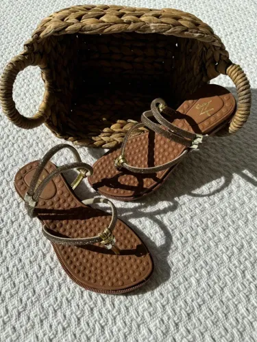 Sandália Strass Shine - Aurora