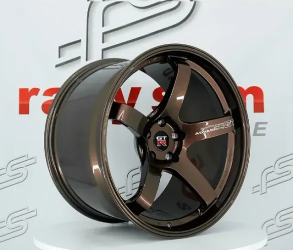 Jogo de Roda Nissan GT-R Bronze Brilhante  5x114 - 20x10 e 20x12 Offset 38 e 25 (Nv)