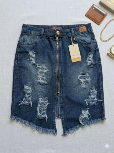 Saia jeans destroyed mid NOVA