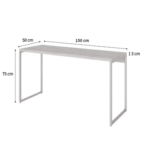 Escrivaninha Branca 150 cm Mobly