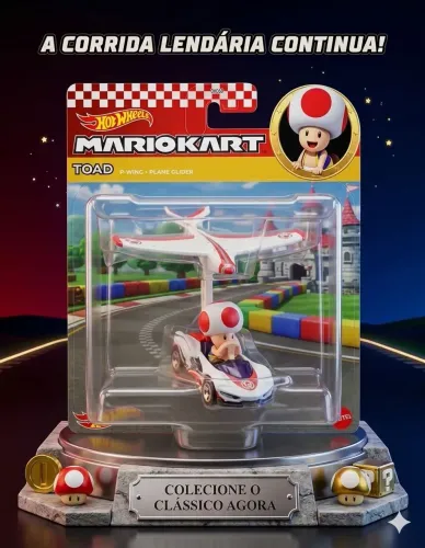 Hotwheels edição mario kart Personagem TOAD
