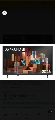 Tv de 75 polegadas