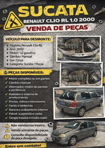 sucata do clio 1.0 ano 2000 2001