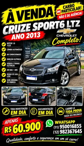 Cruze sport6 LTZ 2013 completo