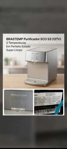Purificador de Água Brastemp Eco 53 - Cinza/Branco (127V)