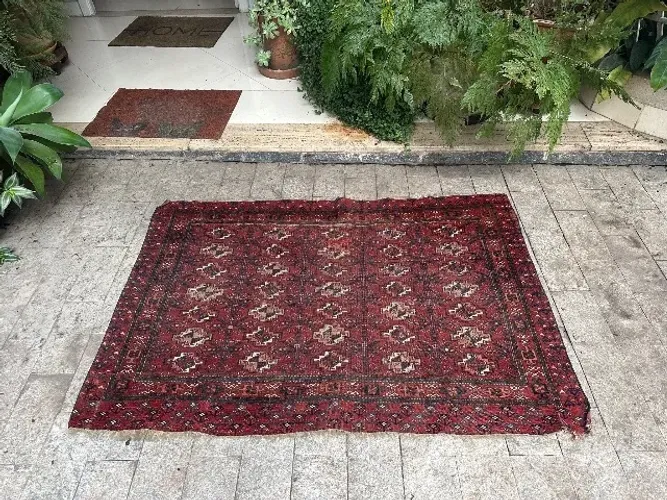 Tapete Persa Autêntico - 1,20 x 0,85 - Clássico Vermelho (Leia Descrição)