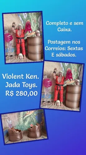 Street fighter jada toys ken violent. Novo e completo.