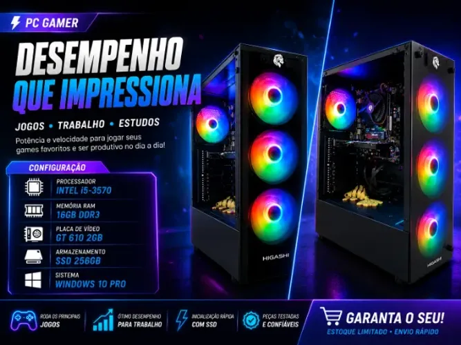Pc Gamer para jogos,trabalho,edição de vídeo, etc... **LEIA A DESCRIÇÃO!**
