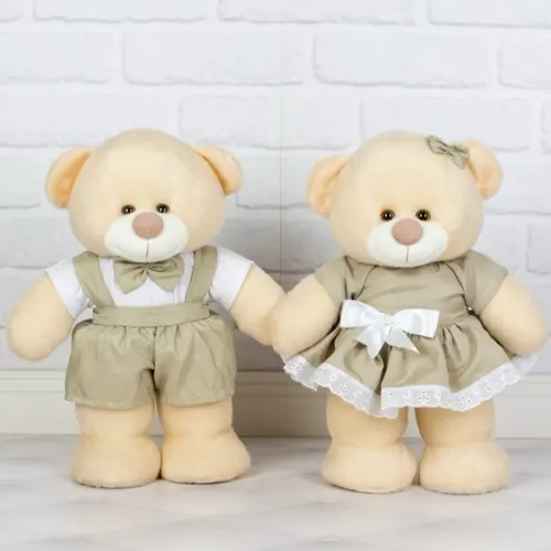 Urso casal - decoração chá revelação, chá de bebê, chá de fraldas 