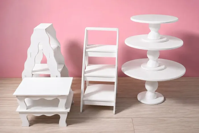 Kit de Decoração de Festa em Madeira - Branco